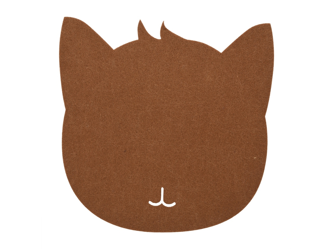 Mouse Pad de Feltro Antiestático Forma de Gato | S/MARCA
