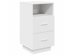 Bedside Cabinet, Bedside Cabinets Vidaxl Branco Madeira Processada (n/a)