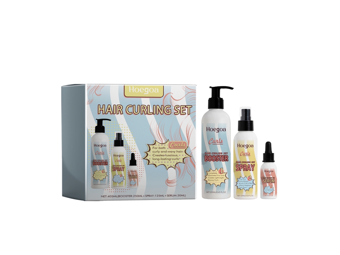 Kit Cabelo Cacheado Fluffy Hoegoa Hidratação Modelagem
