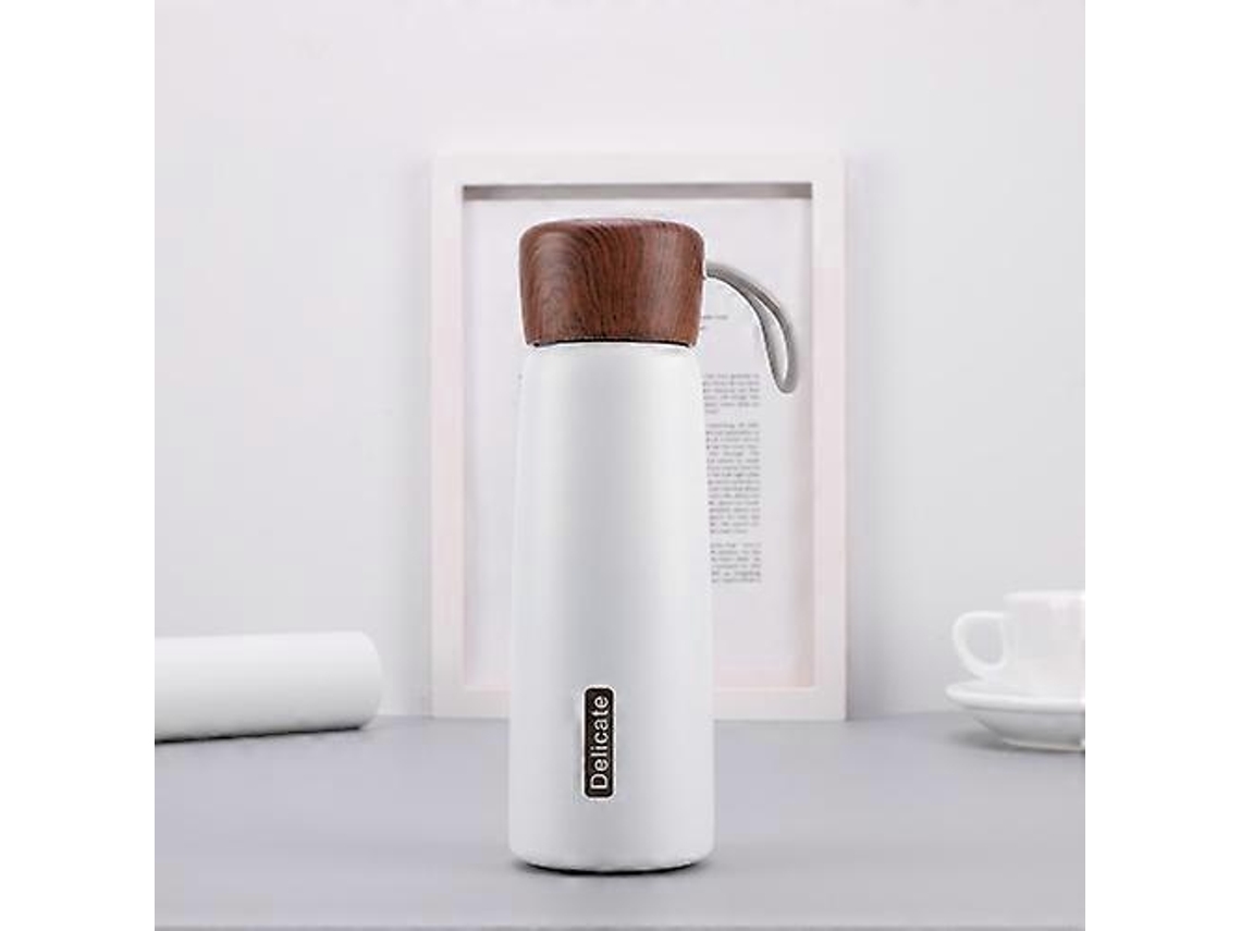 Caneca Térmica Delicada Em Aço Inoxidável 304 Com Textura De Madeira Ly Ebike