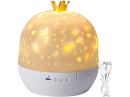 Projetor De Luz Noturna Lâmpada Musical Relaxante Giratória
