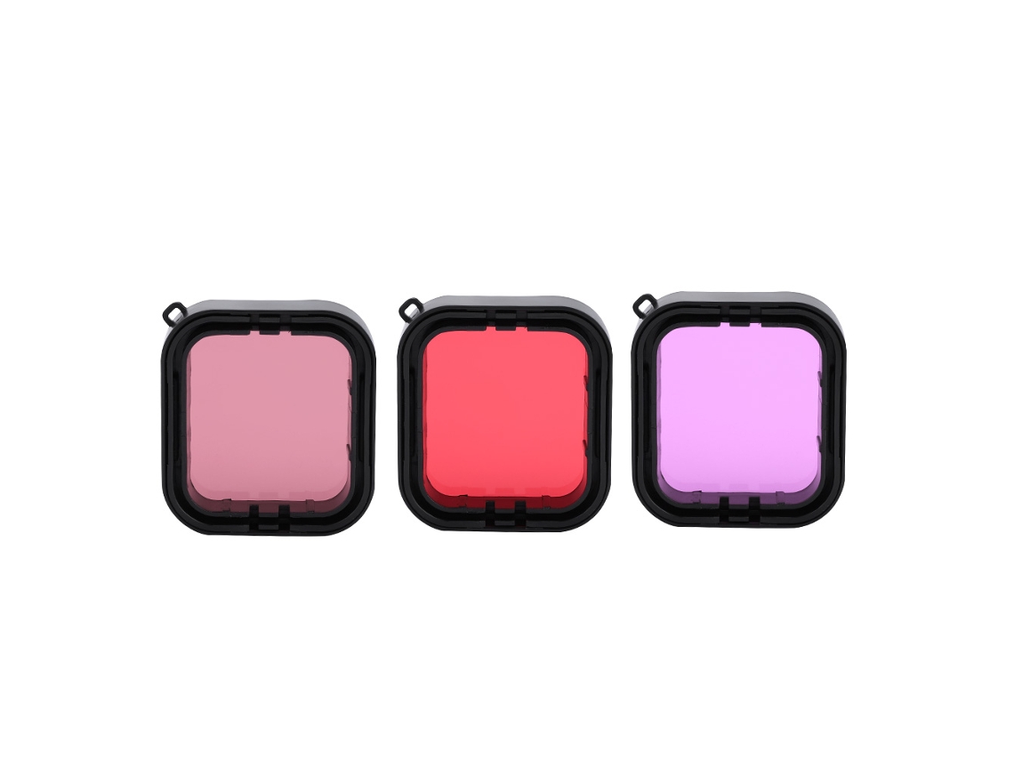 3pcs Red Pink Purple Underwater Diving Filters Set For Gopro Hero 5 / 6 LAXISCREED