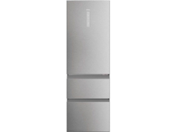 Frigorífico Combinado HAIER HTW5618CNMG (No Frost - 185 cm - 360L - Inox)