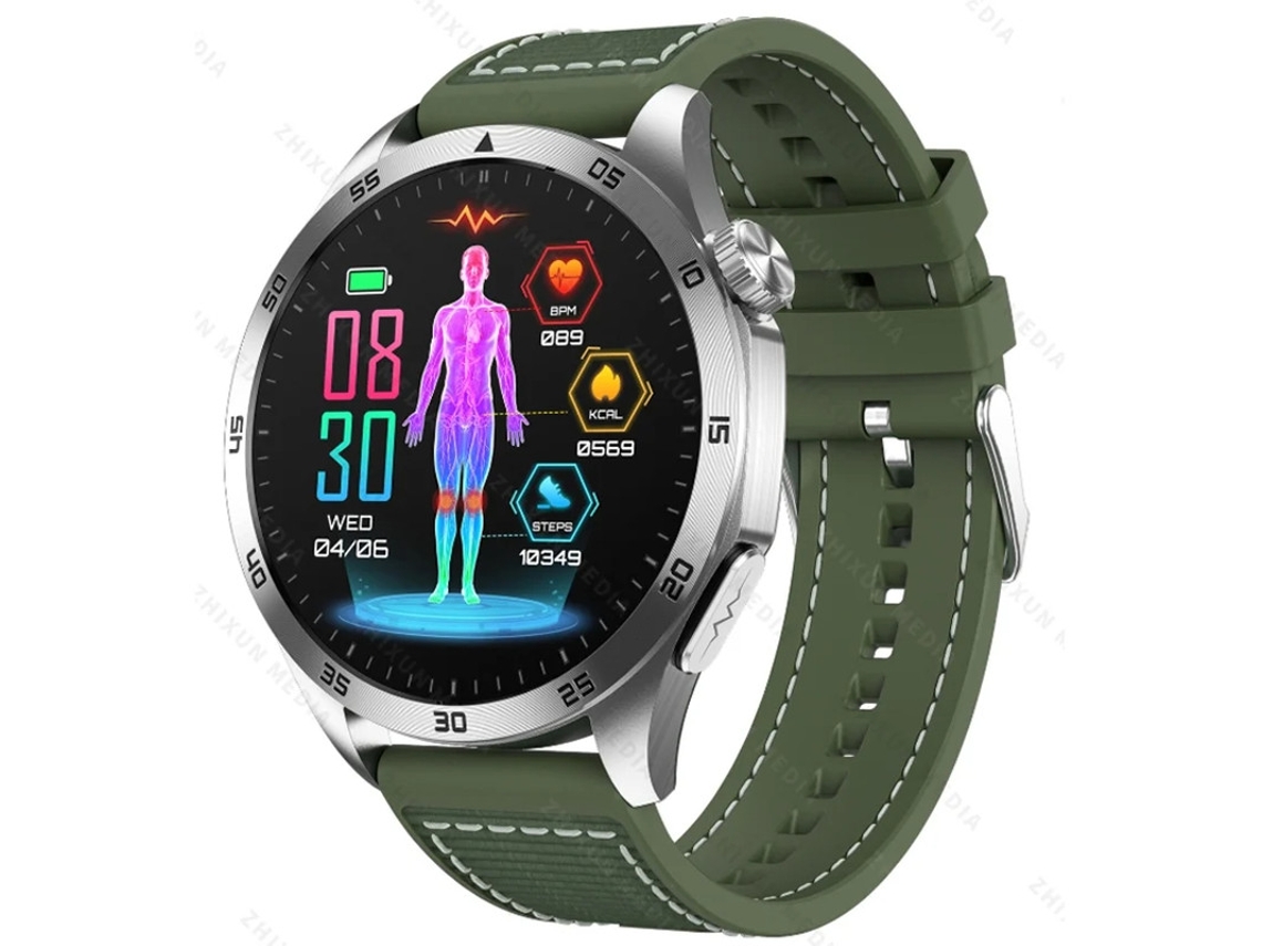 Smartwatch com monitoramento de açúcar no sangue, micromonitoramento de saúde, detecção de ácido úrico, chamadas Bluetooth e função SOS.