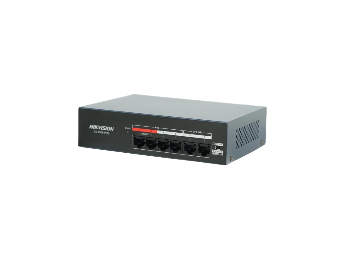 Switch Poe Design Não Gerenciado com 4 Portas Poe e 2 Portas LAN
