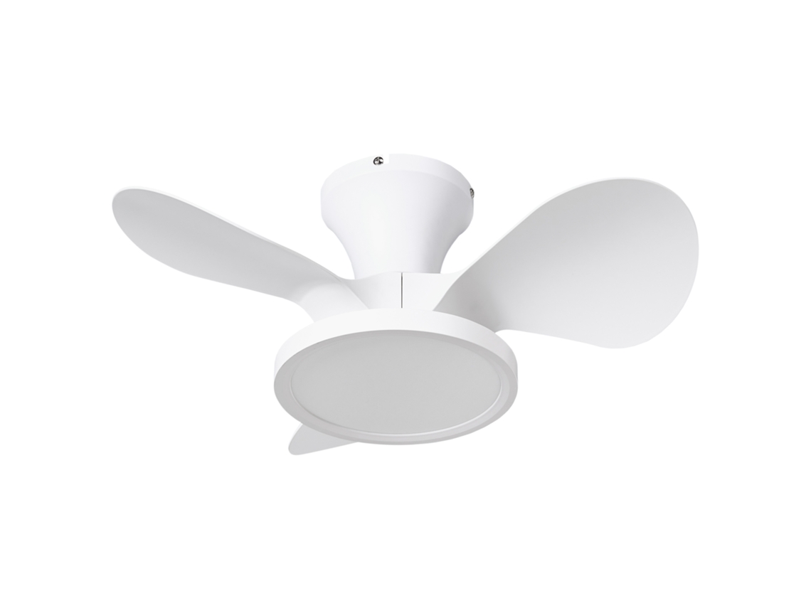 Ventilador De Teto Com Luz Punti Com Comando Remoto Led Branco