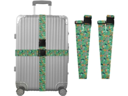 Conjunto De 2 Cintas Para Bagagem Com Estampa Cogumelos E Folhas Grama, Ideais Para Malas De Viagem, Acessórios Para