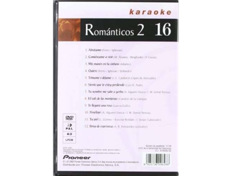 Linha branca - DVD Karaoke 16 - Románticos 2 (Edição em Espanhol) DVD Karaoke 16 - Románticos 2 (Edição em Espanhol)