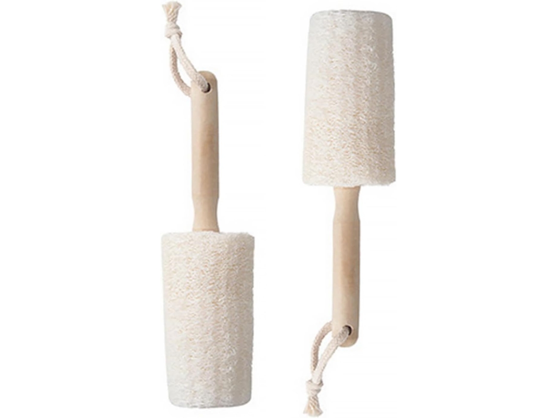 Conjunto De 2 Escovas Banho Corporais, Fibra Vegetal, Esfoliação Suave E Massagem Relaxante, Remove Células Mortas Para