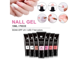 Kit De Gel Para Extensão De Unhas Com Lâmpada Uv/led, Esmaltes Base E Top, Pincel, Lixa E Ferramentas De Manicure