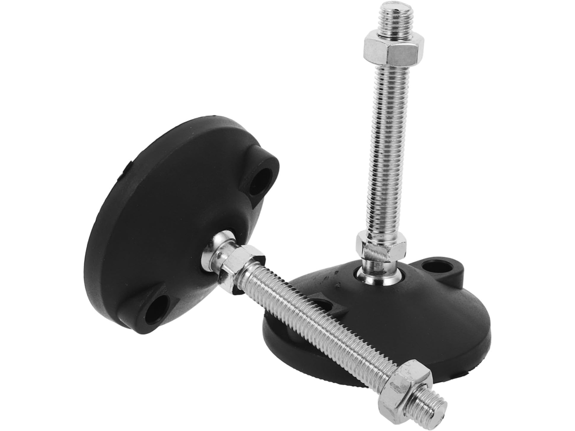Pés Niveladores Ajustáveis Kallory, Base Estável Em Nylon E Ferro, Parafuso M14*100, Pacote Com 2 Unidades Para Móveis E