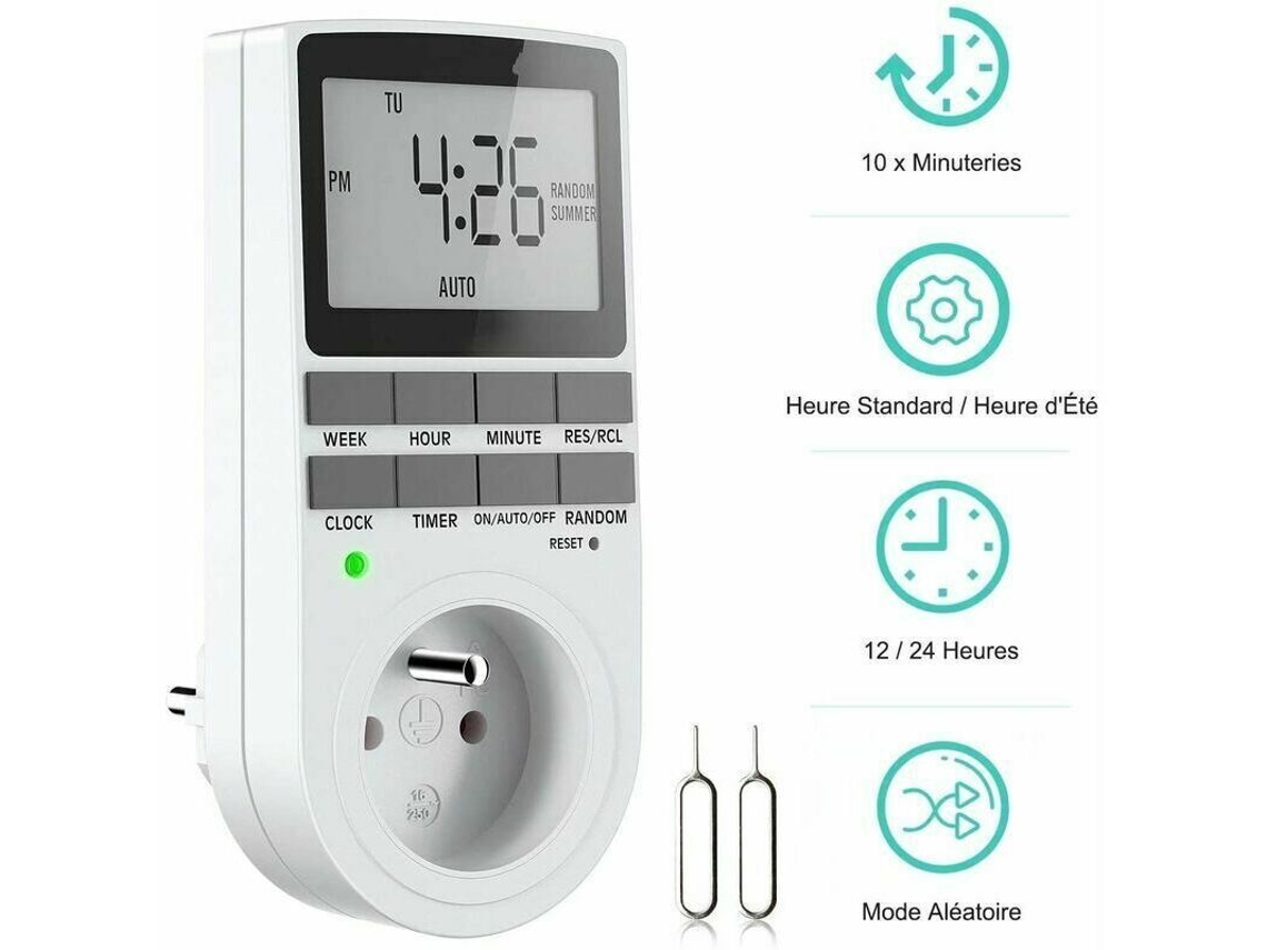 Temporizador De Tomada Programável Digital,timer Semanal Com Visor Lcd,controle De Energia 12h/24h/7 Dias Para Eletrodomésticos E Iluminação