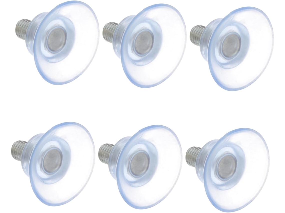 Conjunto De 6 Ventosas Pvc Para Vidro Com Parafusos, Anticolisão, Multiuso, Altura Ajustável Para Uso Doméstico