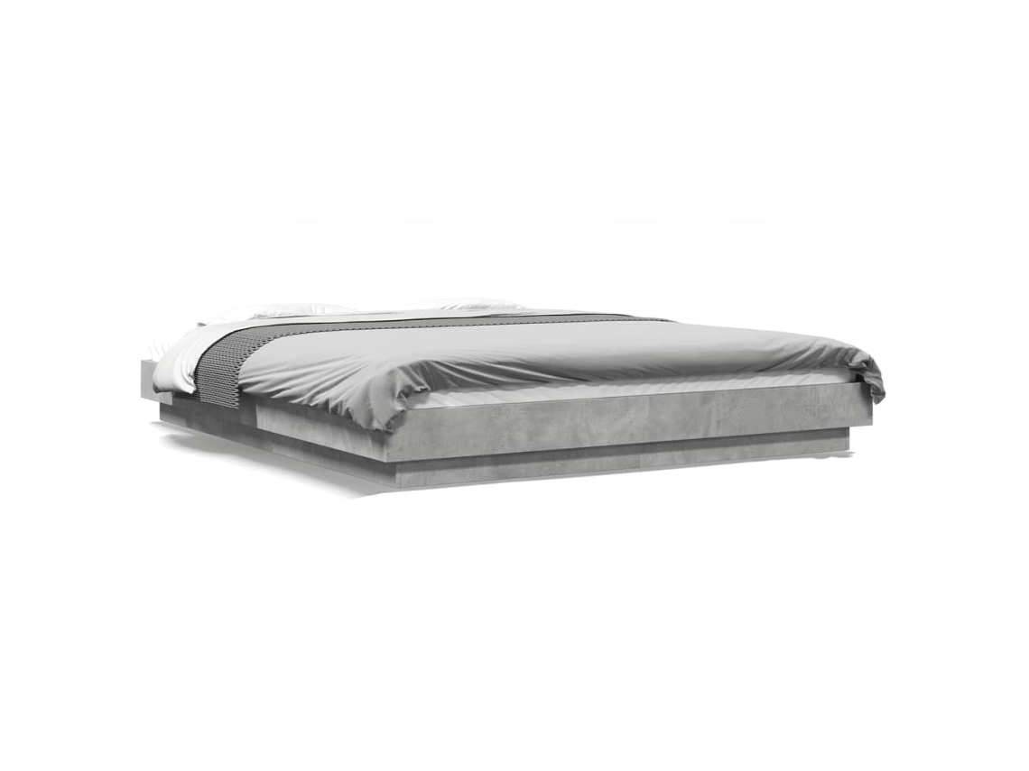 Estrutura de Cama Derivados de Madeira Cinza Cimento MAISON EXCLUSIVE (150x200 cm)