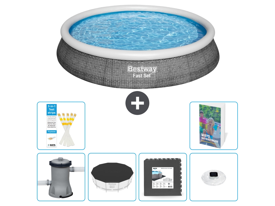 Piscina Bestway Fast Set Redonda 396x84 Cm 5 peças S312 BESTWAY