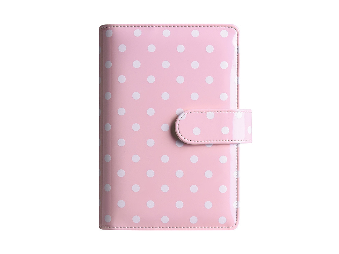 Creative Round Polka Dot Notebook A6 Binder Macaron Budget Planner Cash Tracker, A6 Polka Dot Pink Cover Only