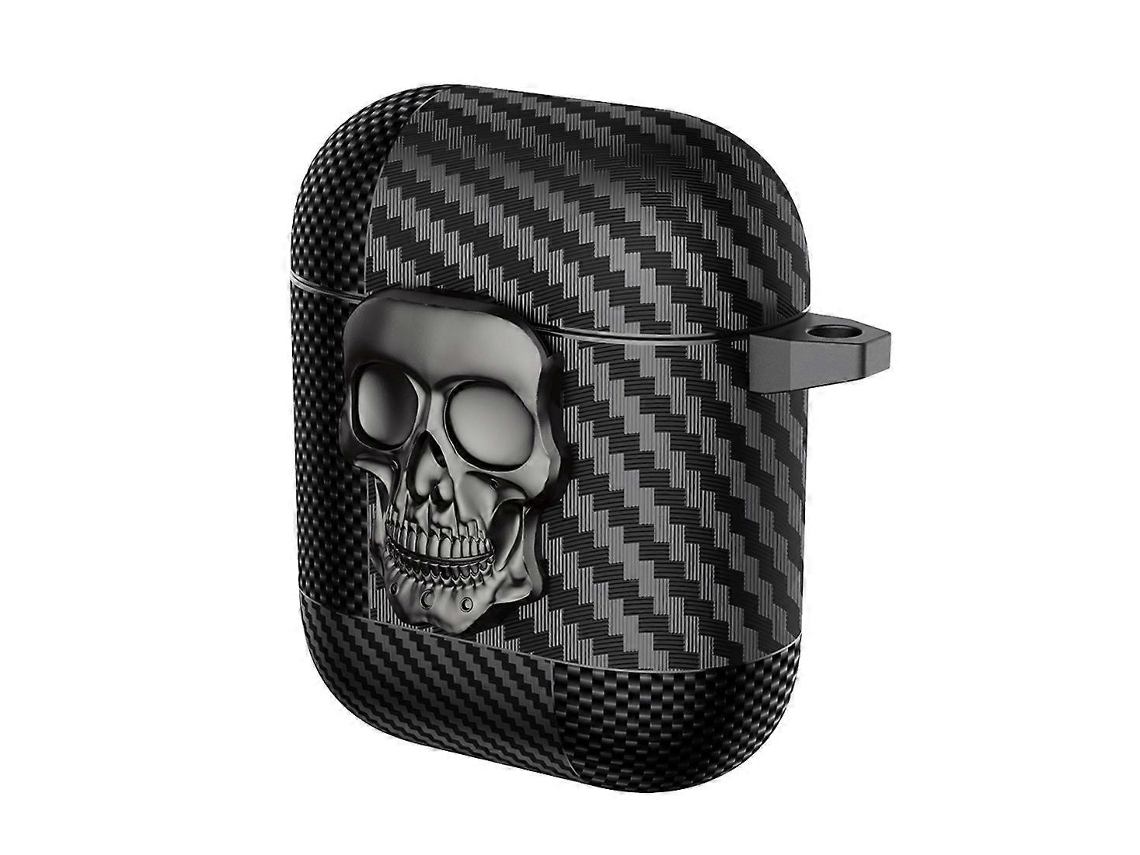 Camada protetora para fone de ouvido Bluetooth com estampa de fibra de carbono GIECY.