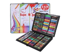 Conjunto de 168 Canetas Artísticas em Cores Vibrantes Sortidas, Caixa Simples AQUAFORGE