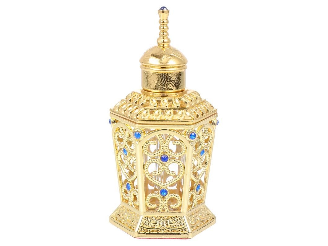 2026 botellas de Perfume de Cristal Vintage Vacías: 10ml Rellenables, Doradas