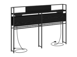 Conjunto 1 Cabeceira De Armazenamento Vidaxl Preto Derivados De Madeira (98 Cm)