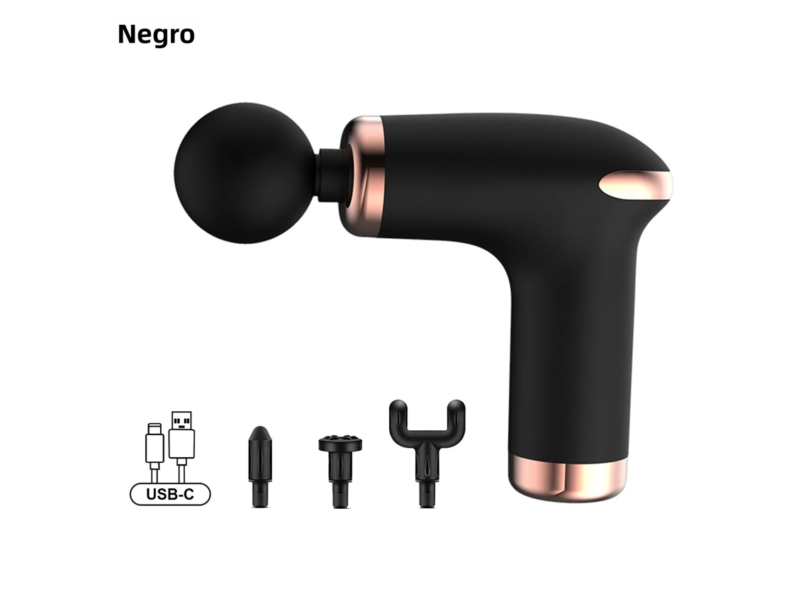 Mini Massageador Usb Portátil para Alívio Profundo da Dor Muscular nas Costas MDUG (preto)