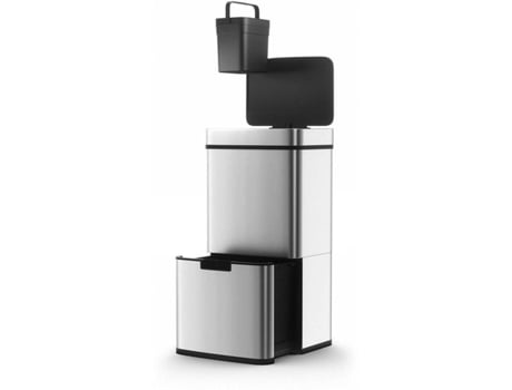 Caixote do Lixo KITCHEN MOVE (Cinzento - Aço Inoxidável - 75 L)