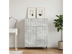 Vidaxl Buffet Cinzento Cimento 66 X 34,5 X 92 Cm Derivados De Madeira