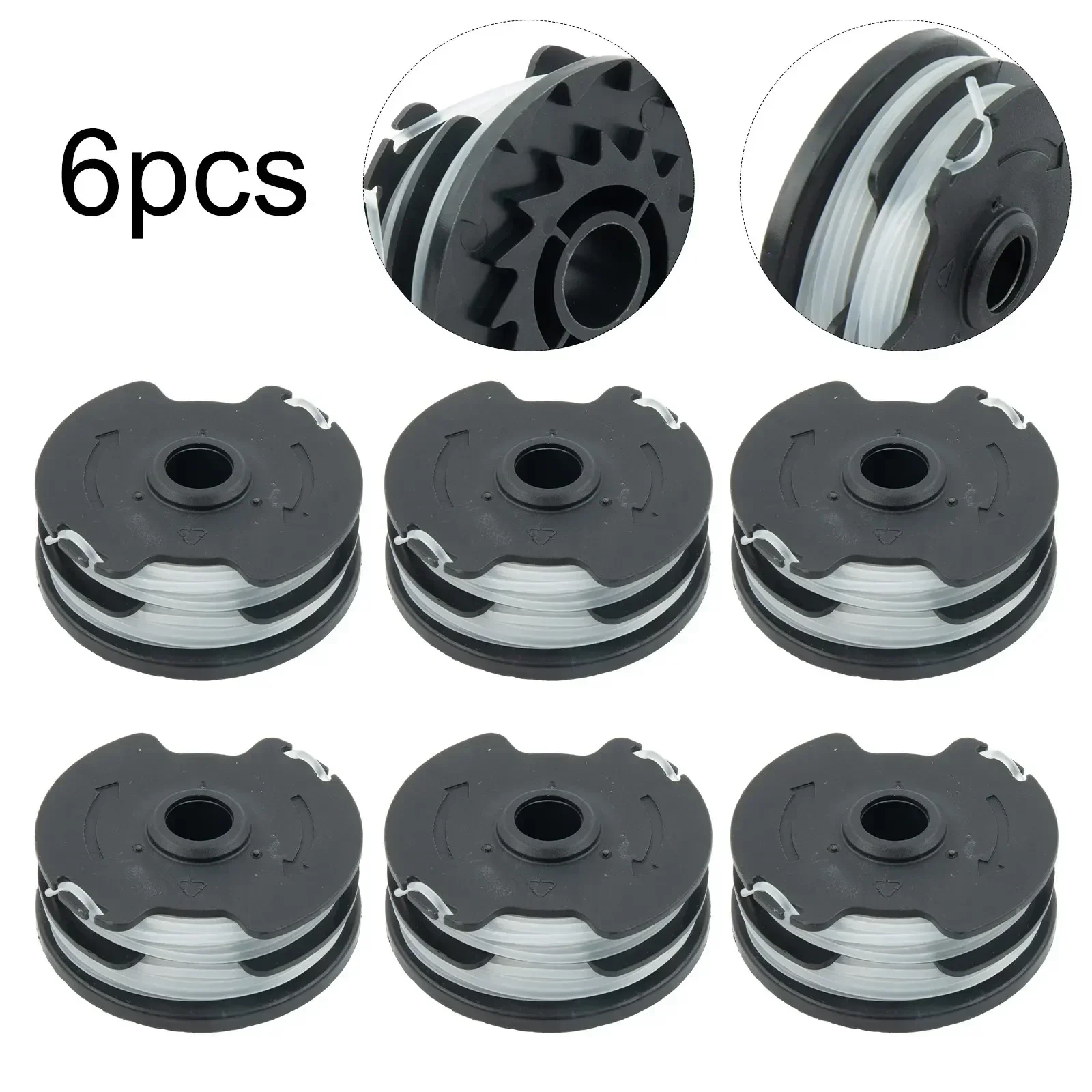 Compatível com Parkside Kit com 6 Carretéis de Fio para Aparador de Grama AQUAFORGE