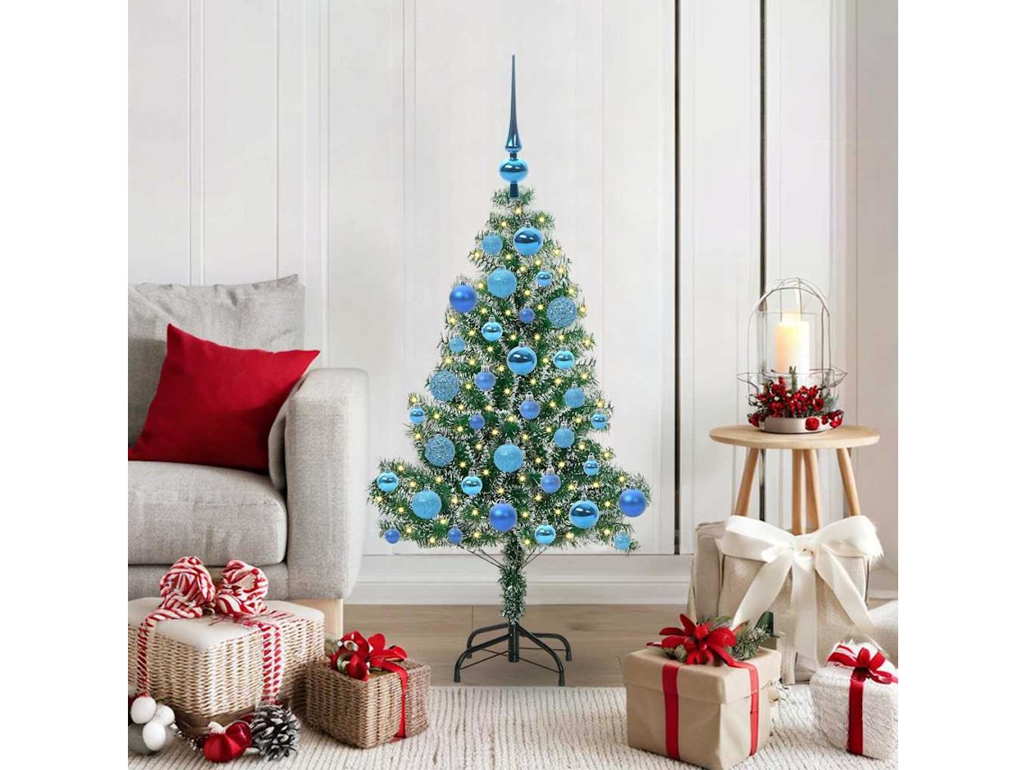 Vidaxl Árvore De Natal Artificial Coberta De Neve Com Luzes De Led