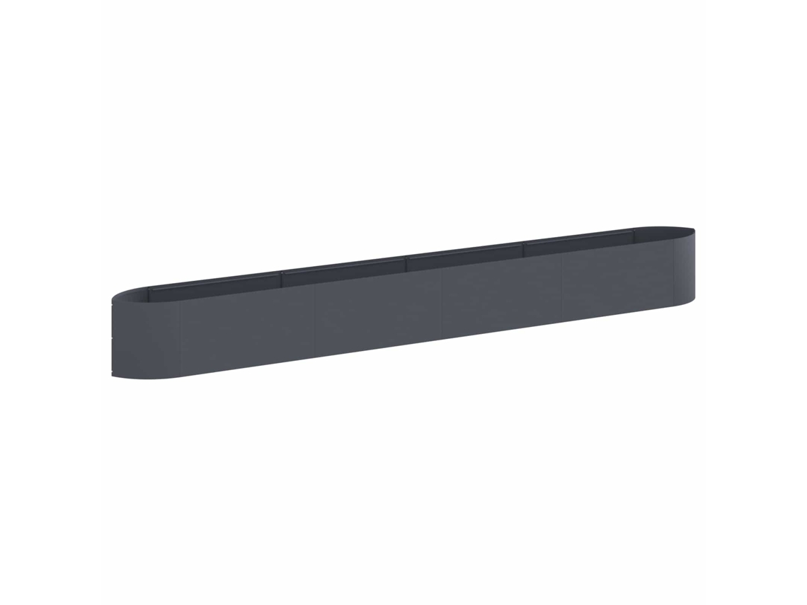 Conjunto 1 Jardineira Elevada Vidaxl Antracite Metal (380 X 40 X 40 Cm)