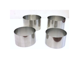 Conjunto de 4 anéis de aço inox para sobremesas Nova Line