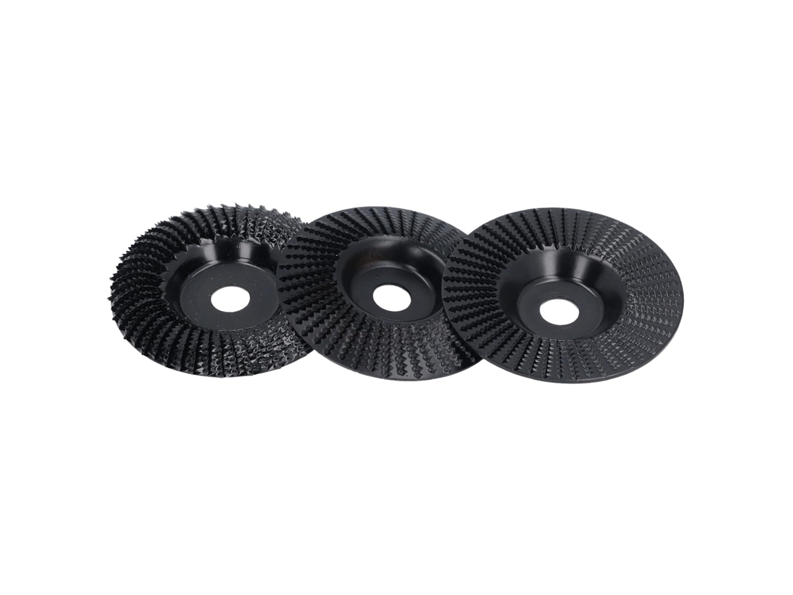 Conjunto De 3 Discos Entalhe Em Madeira Walfront Para Esmerilhadeira Angular 4ou 4 1 2 Polegadas Com Eixo 5 8de Polegada