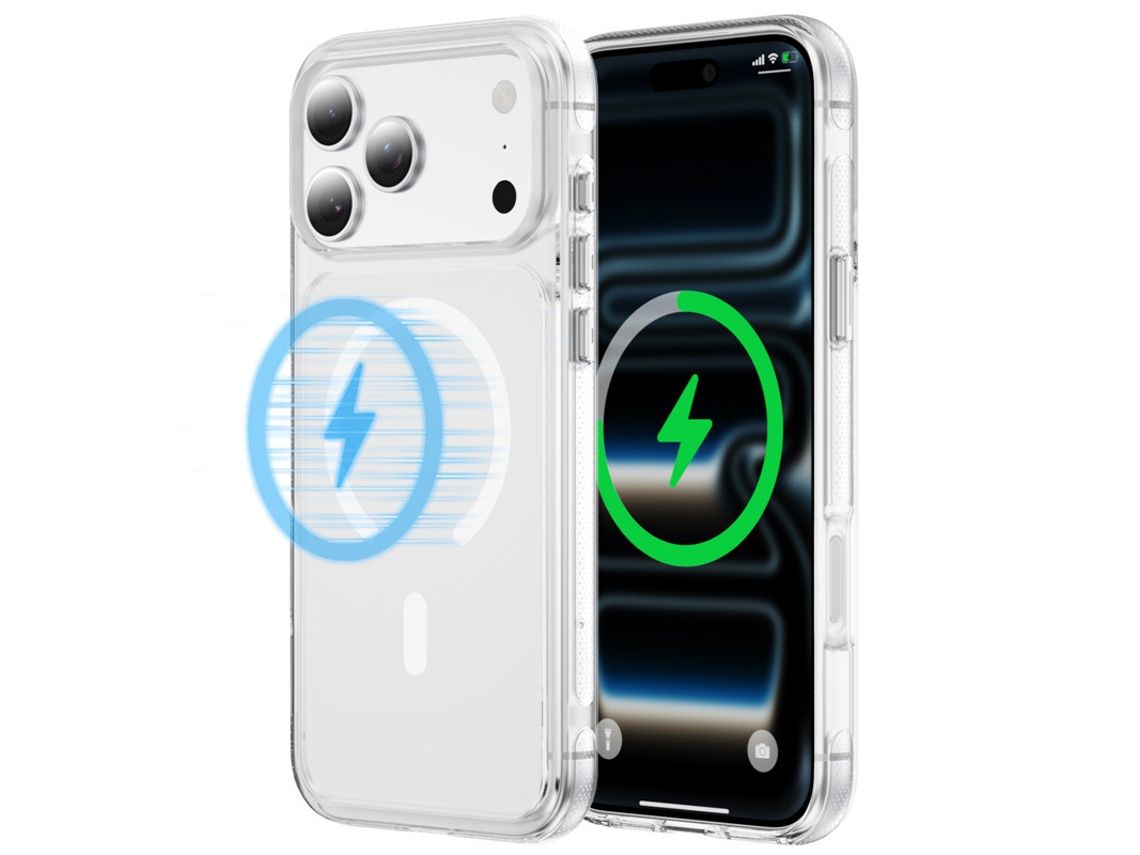 Capa Hexinyigjly Para Iphone 17 Pro Max, Design Ultrafino, Compatível Com Magsafe, Semitransparente Branco
