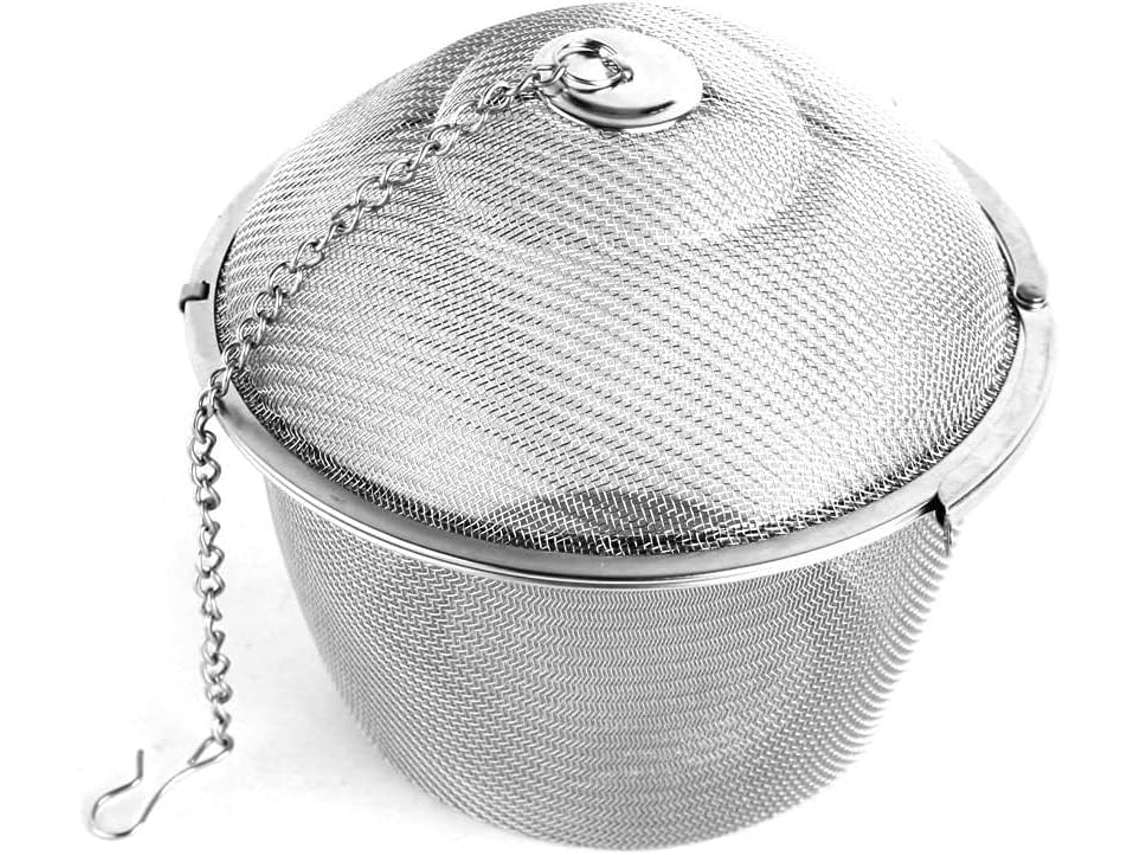 Infusor De Chá Extra Grande Em Aço Inoxidável Com Trava Giratória E Malha, Ideal Para Infusor De Especiarias, 11 Cm /4, 3 Polegadas