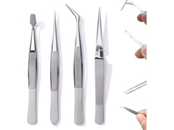 Conjunto De 4 Pinças De Aço Inoxidável