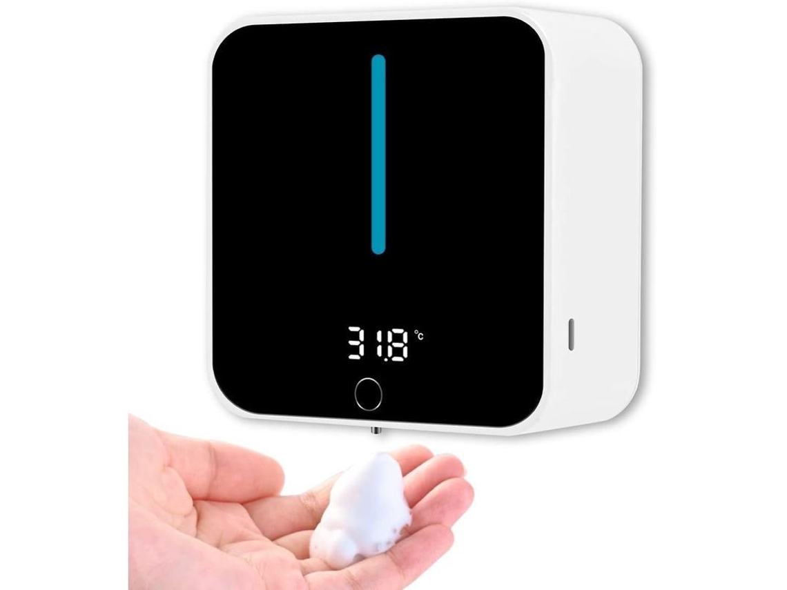 2026 dispensador Automático de Jabón de Pared para Baño Y Cocina, Sensor, Pantalla Led, 400ml, Abs, Ahorra Espacio
