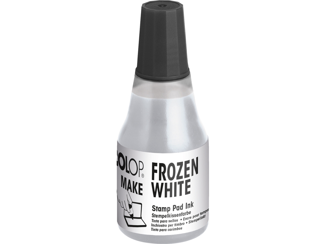 Tinta para Carimbo COLOP Make 25 Ml Branco Congelado