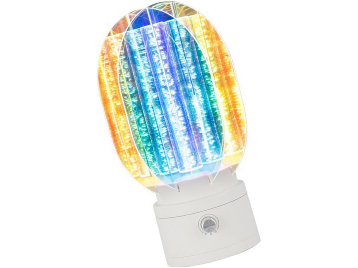 Luminária Noturna Giratória Recarregável Via Usb Com Bateria Led De