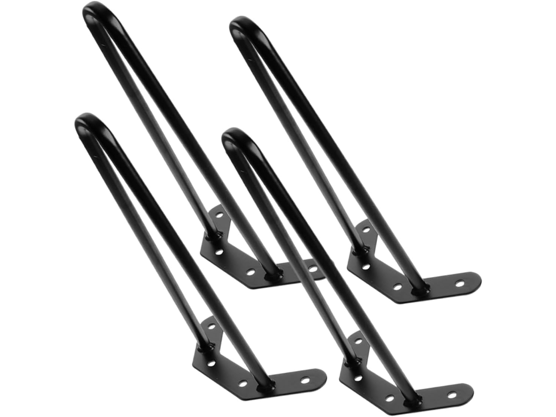 Nuobesty Conjunto De 4 Pés Mesa Em Metal Estilo Hairpin Para Móveis, Decoração Diy, Altura Ideal Para Mesas E Móveis