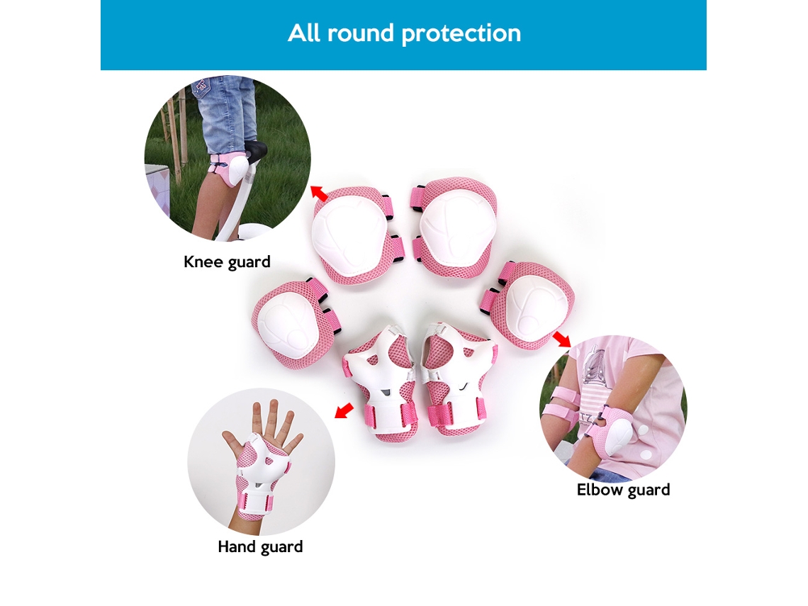 Conjunto de Protetores para Joelhos Cotovelos Punhos para Crianças 6pcs S/MARCA