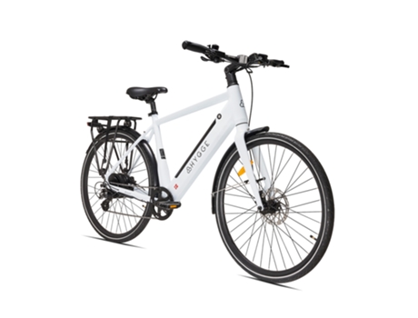 Bicicleta elétrica urbana Losso City 2025 com bateria Samsung de 48 V e 14 Ah, Hygge branco marfim