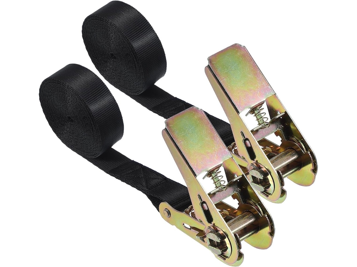 Peças, 2, 5 Cm* 3 M, Cinta De Amarração, Cinta De Amarração Com Trava, Cinta De Amarração Ajustável Com Trava, Para Carga