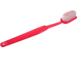 Escova Corporal Nolitoy, Resistente E Indeformável, Em Formato De Escova Dentes, Feita De Plástico Vermelho, Para