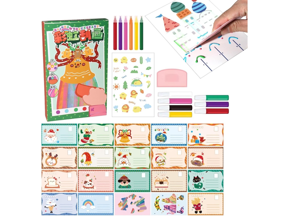 Kit De Arte Rainbow Squeeze Pintura Criativa E Presentes