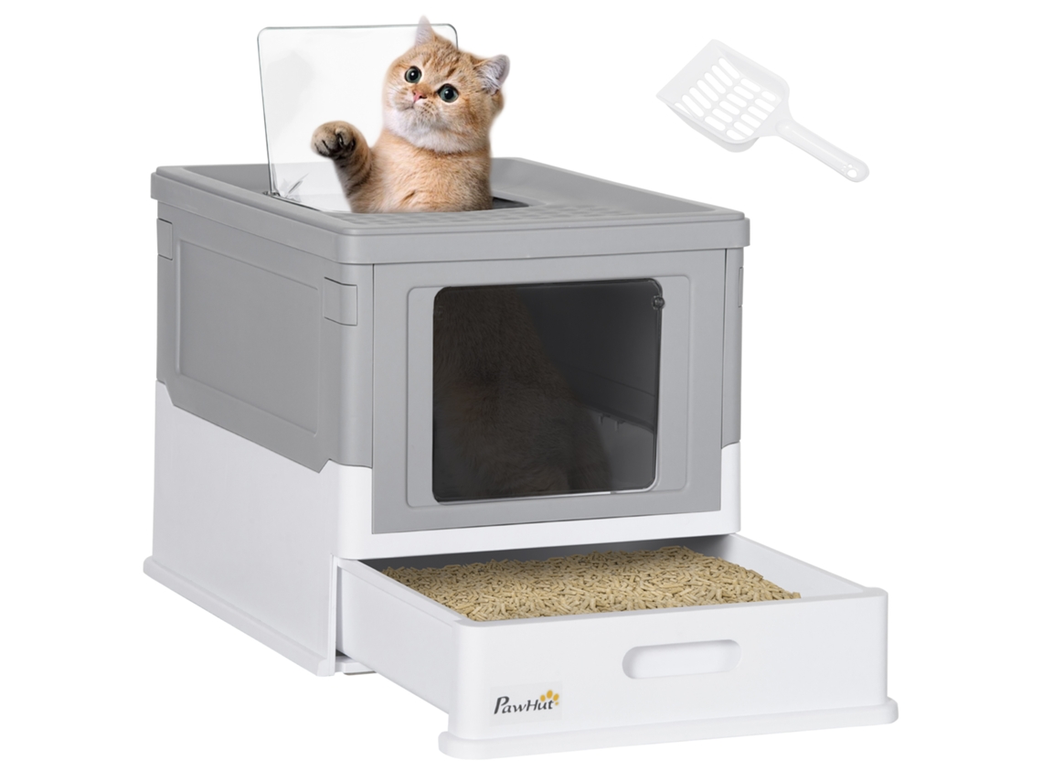 Caixa de Areia Dobrável para Gatos com Bandeja e Pá S/MARCA