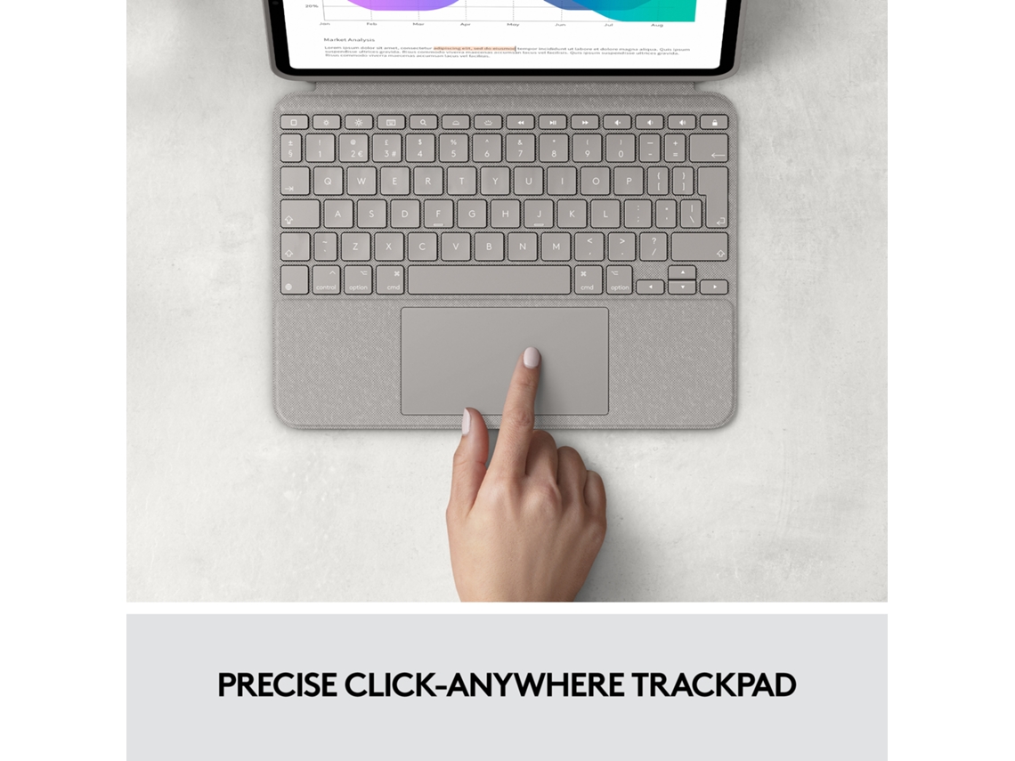 Logitech Combo Touch Funda con Teclado Arena para iPad Pro 12.9 5º/6º Gen  2021