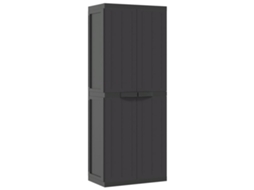 Armário de Exterior VIDAXL Vida xl Pp Preto (65x37x165 cm)