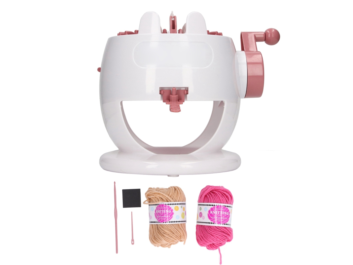 Primerox máquina de Tricô Infantil 22 Agulhas Manual com 2 Cores Brinquedo de Tricotar