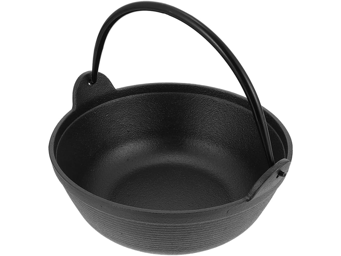 Panela de Ferro Fundido Inoomp de 19 Cm com Revestimento Antiaderente e Alça para Transporte. Utensílio de Cozinha para CHABERLU