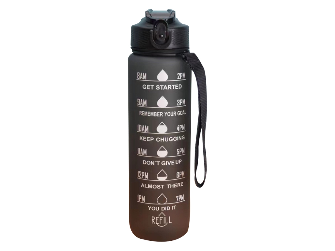 Garrafa Água 1000ml Com Marcador Tempo Rnemitery